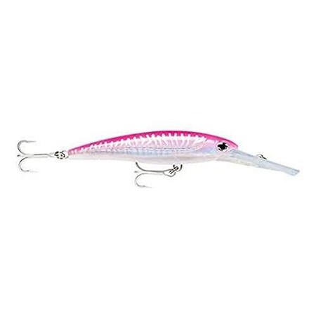 Rapala XRap Magnum Jerkbait, Deep Diving, Saltwater 614, 212 Oz, 40 Hooks, Hot Pink Uv XRMAG30HPU